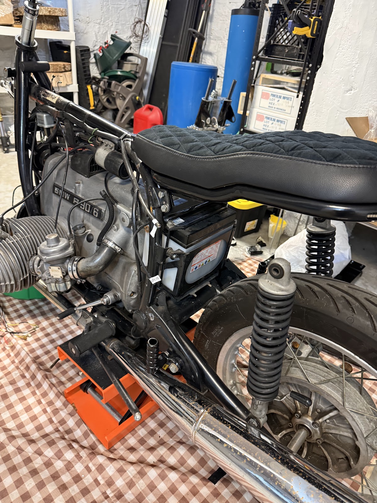 New seat and rear shocks installed