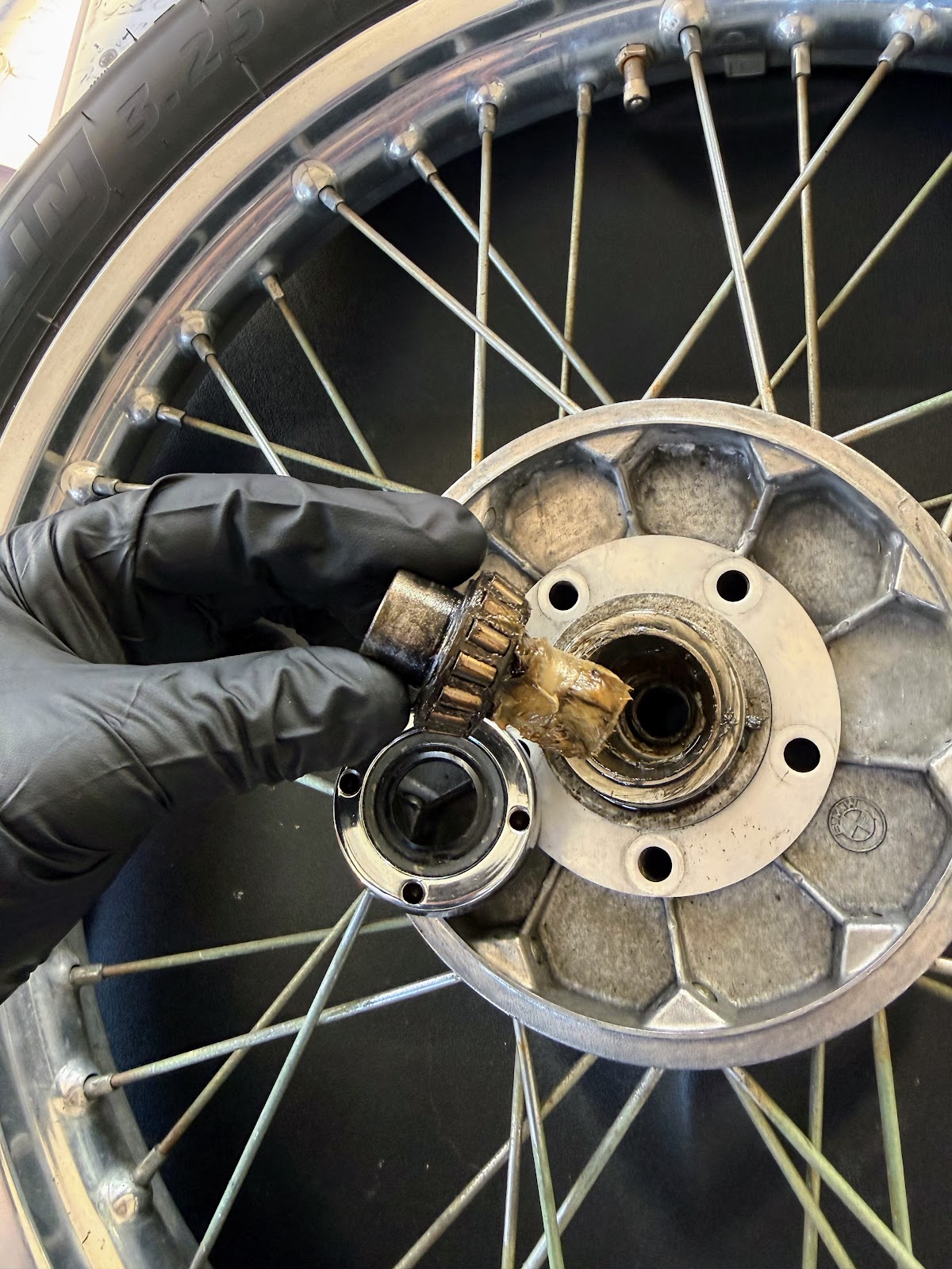 Wheel hub bearing service